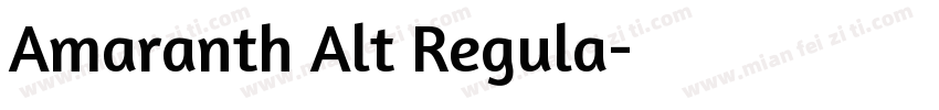 Amaranth Alt Regula字体转换
